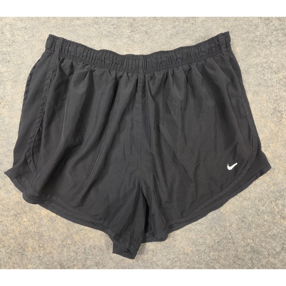 Nike Dri-FIT Mens XL Black Running Training Shorts Mesh Panels 3 Inch Inseam